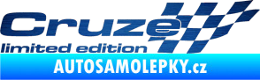 Samolepka Cruze limited edition pravá škrábaný kov modrý