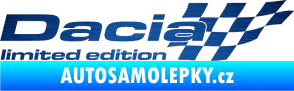 Samolepka Dacia limited edition pravá škrábaný kov modrý