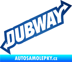 Samolepka Dübway 002 škrábaný kov modrý