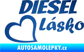Samolepka Diesel Lásko škrábaný kov modrý