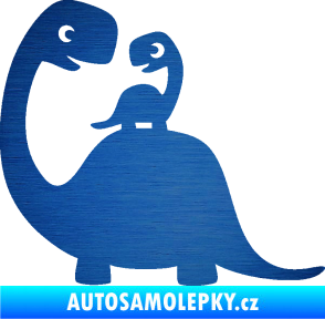 Samolepka Dítě v autě 105 levá dinosaurus škrábaný kov modrý