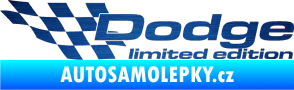 Samolepka Dodge limited edition levá škrábaný kov modrý