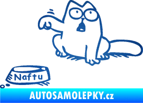 Samolepka Dolej naftu - levá škrábaný kov modrý