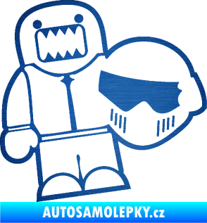 Samolepka Domo 015 levá  Stig škrábaný kov modrý