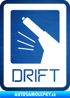 Samolepka Drift 004 škrábaný kov modrý