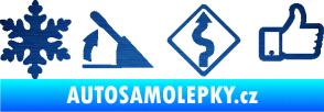 Samolepka Drift 005 škrábaný kov modrý