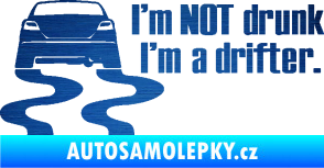 Samolepka Drifter 002 škrábaný kov modrý