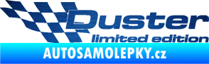 Samolepka Duster limited edition levá škrábaný kov modrý