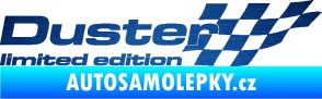 Samolepka Duster limited edition pravá škrábaný kov modrý