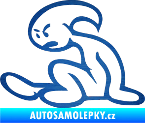 Samolepka El nino levá škrábaný kov modrý