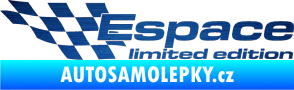 Samolepka Espace limited edition levá škrábaný kov modrý