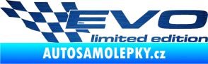 Samolepka Evo limited edition levá škrábaný kov modrý