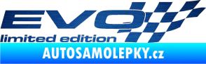 Samolepka Evo limited edition pravá škrábaný kov modrý