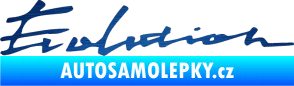 Samolepka Evolution škrábaný kov modrý