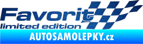 Samolepka Favorit limited edition pravá škrábaný kov modrý