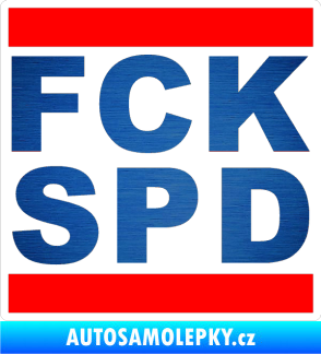 Samolepka FCK SPD škrábaný kov modrý