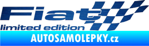Samolepka Fiat limited edition pravá škrábaný kov modrý