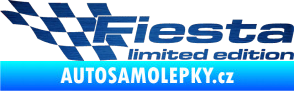 Samolepka Fiesta limited edition levá škrábaný kov modrý