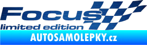 Samolepka Focus limited edition pravá škrábaný kov modrý