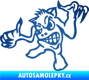 Samolepka Formelák levá škrábaný kov modrý
