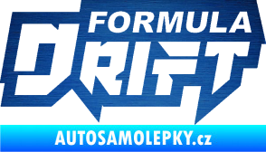 Samolepka Formula drift nápis škrábaný kov modrý