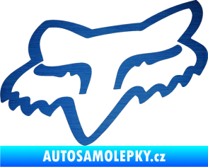 Samolepka Fox 002 škrábaný kov modrý