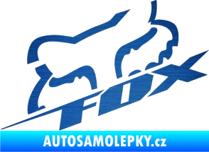 Samolepka Fox 006 škrábaný kov modrý