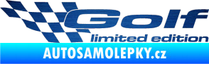 Samolepka Golf limited edition levá škrábaný kov modrý