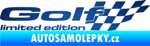 Samolepka Golf limited edition pravá škrábaný kov modrý