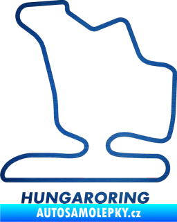 Samolepka Okruh Hungaroring škrábaný kov modrý
