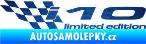 Samolepka i10 limited edition levá škrábaný kov modrý