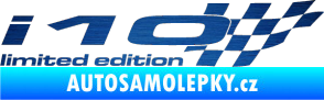 Samolepka i10 limited edition pravá škrábaný kov modrý
