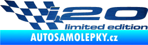 Samolepka i20 limited edition levá škrábaný kov modrý