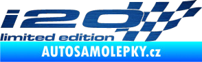 Samolepka i20 limited edition pravá škrábaný kov modrý
