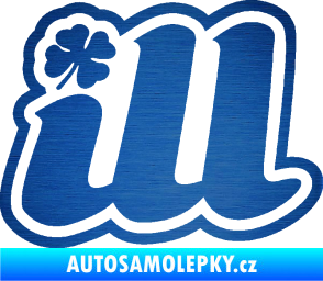 Samolepka ILL 001 škrábaný kov modrý