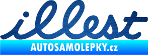 Samolepka Illest 001 škrábaný kov modrý
