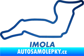 Samolepka Okruh Imola škrábaný kov modrý