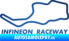 Samolepka Okruh Infineon Raceway škrábaný kov modrý