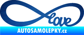 Samolepka Infinity 004 love škrábaný kov modrý