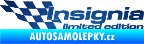 Samolepka Insignia limited edition levá škrábaný kov modrý