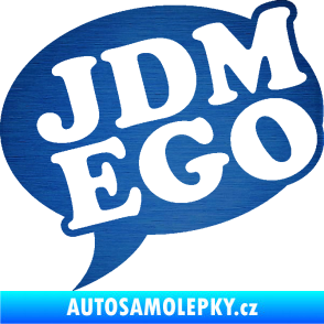 Samolepka JDM Ego škrábaný kov modrý