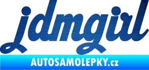 Samolepka Jdm girl 002 nápis škrábaný kov modrý