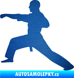 Samolepka Judo 001 levá škrábaný kov modrý