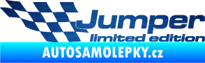 Samolepka Jumper limited edition levá škrábaný kov modrý
