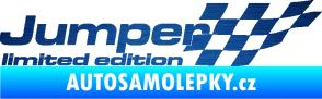 Samolepka Jumper limited edition pravá škrábaný kov modrý