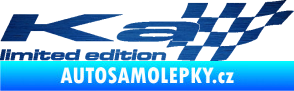 Samolepka Ka limited edition pravá škrábaný kov modrý