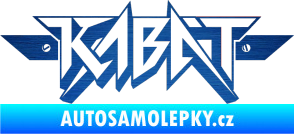 Samolepka Kabát 003 škrábaný kov modrý