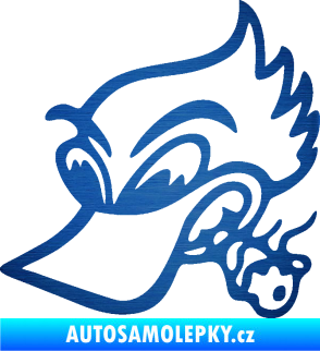 Samolepka Kačer frajer levá škrábaný kov modrý