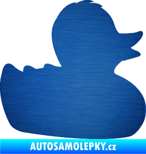 Samolepka Kachnička 001 pravá škrábaný kov modrý