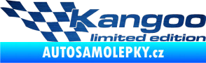 Samolepka Kangoo limited edition levá škrábaný kov modrý